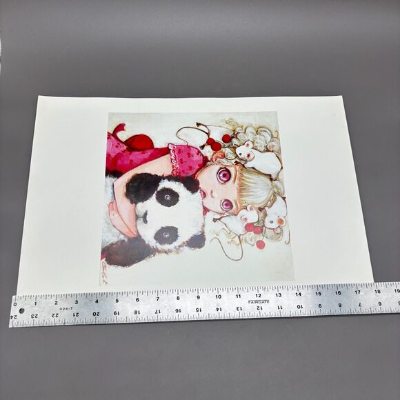Camilla d’Errico Fruit Fuzz Art Print Big Eyes Girl Panda Mice Pop Manga Lowbrow - Picture 5 of 10